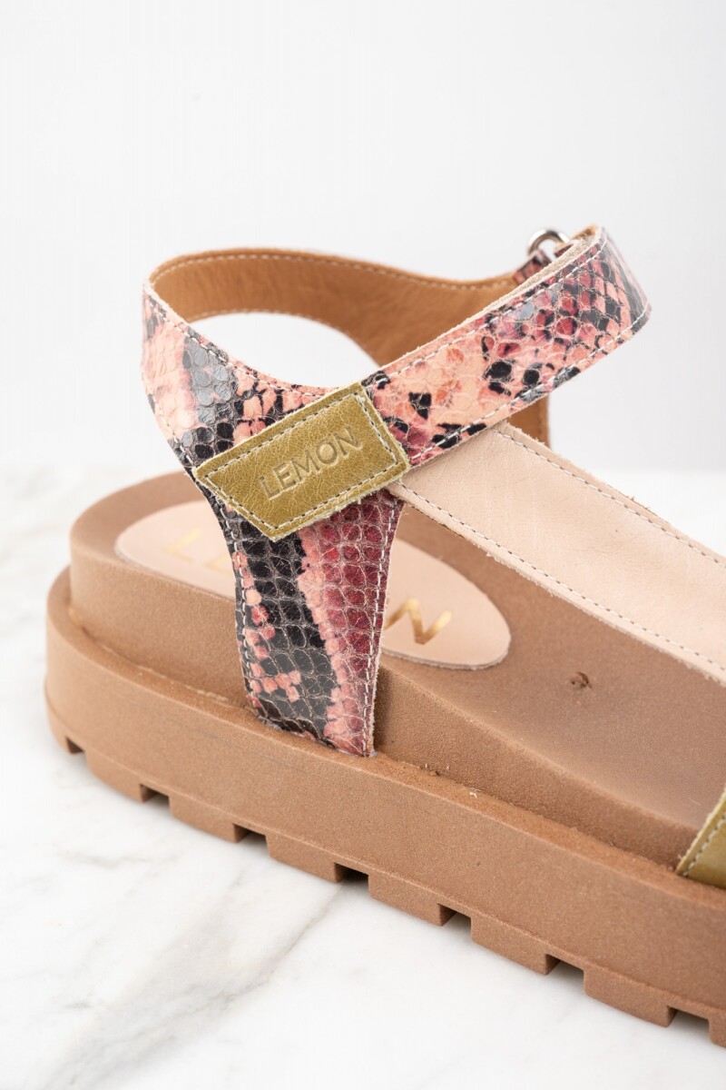 Sandalia Cuero Combinada Multi