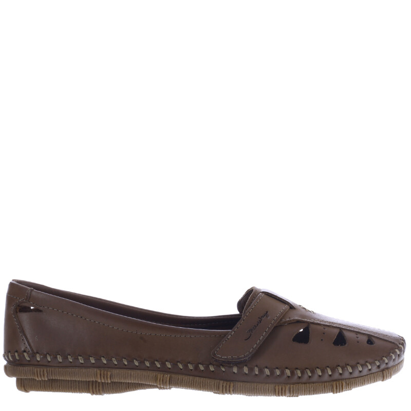 Zapato de Mujer Freeway Casual c/Velcro Marrón Habana