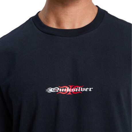 Remera Quiksilver Mercury Burning Negro