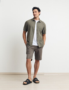 012265 CAMISA HARRINGTON LABEL Oliva