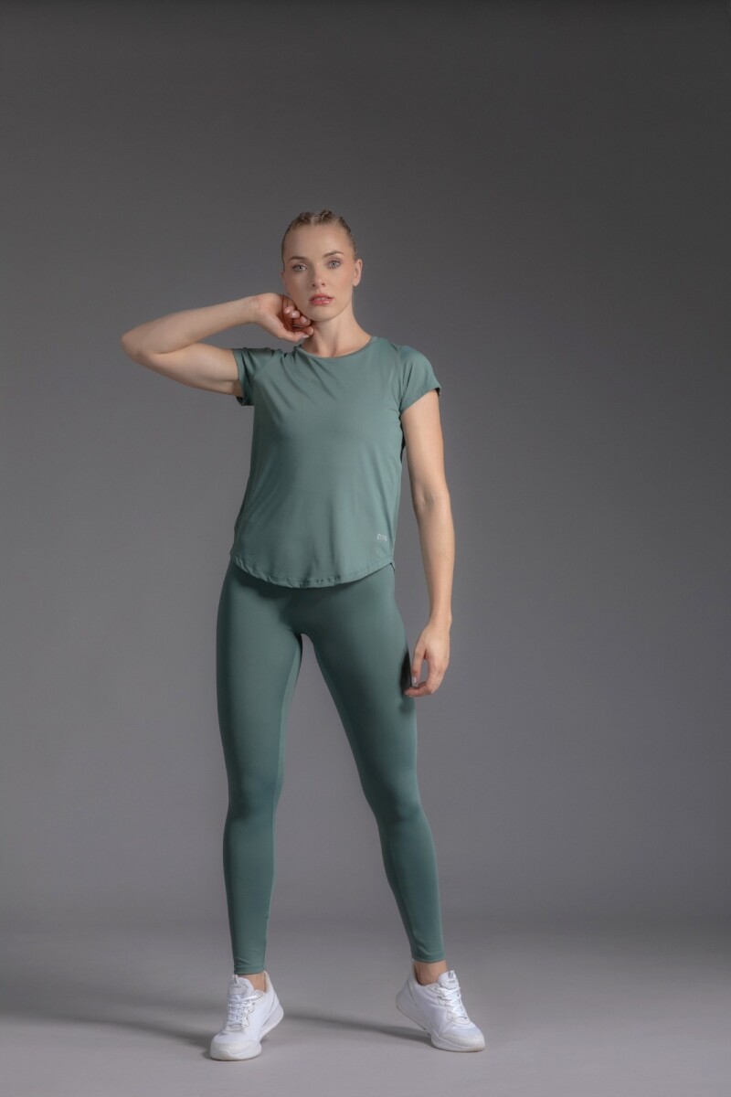 Remera de Microfibra. - Verde Agua. 