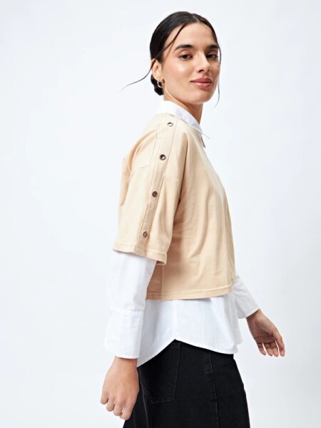 T-SHIRT P.CAKE LETSI BEIGE