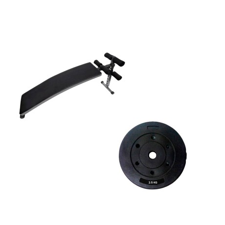 Banco Abdominal Plegable + disco 2.5kg Banco Abdominal Plegable + disco 2.5kg