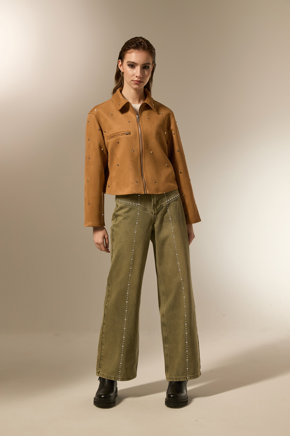 Campera Camelias Beige Oscuro