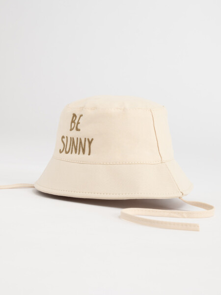 Gorro canvas estampado Be Sunny Beige
