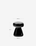Mesa auxiliar Manya de cerámica negro Ø 38 cm Mesa auxiliar Manya de cerámica negro Ø 38 cm