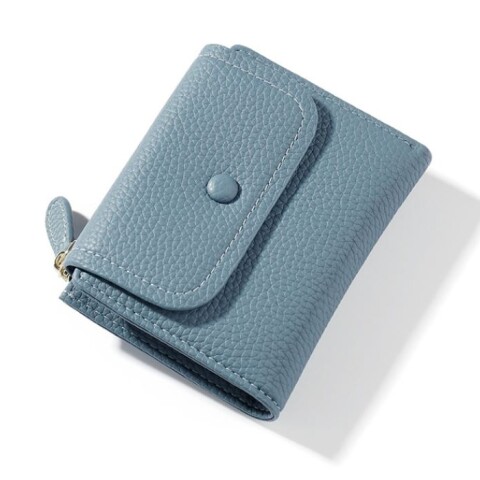 Billetera para dama color celeste Billetera Para Dama Color Celeste
