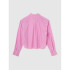 V-LS CROPPED LINEN SHIRT SUGAR PINK
