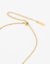 Cadena Corta con Dije Piedra Cadena Acero Con Dije Nácar - Dorado