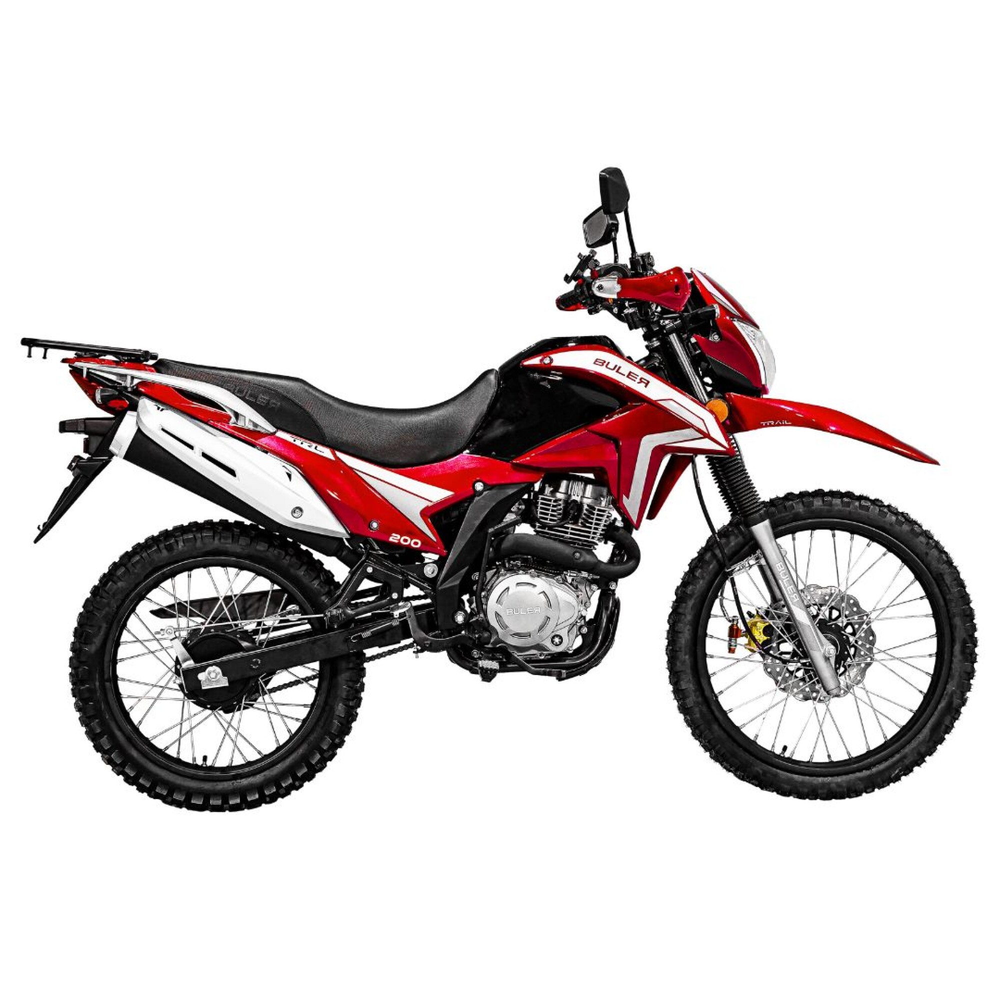 Мотоцикл Buler TRL 200cc, спицованные диски VX 3, красный