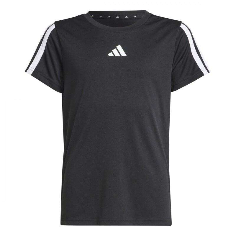 Camiseta Training Essentials 3 bandas de Niña Negro