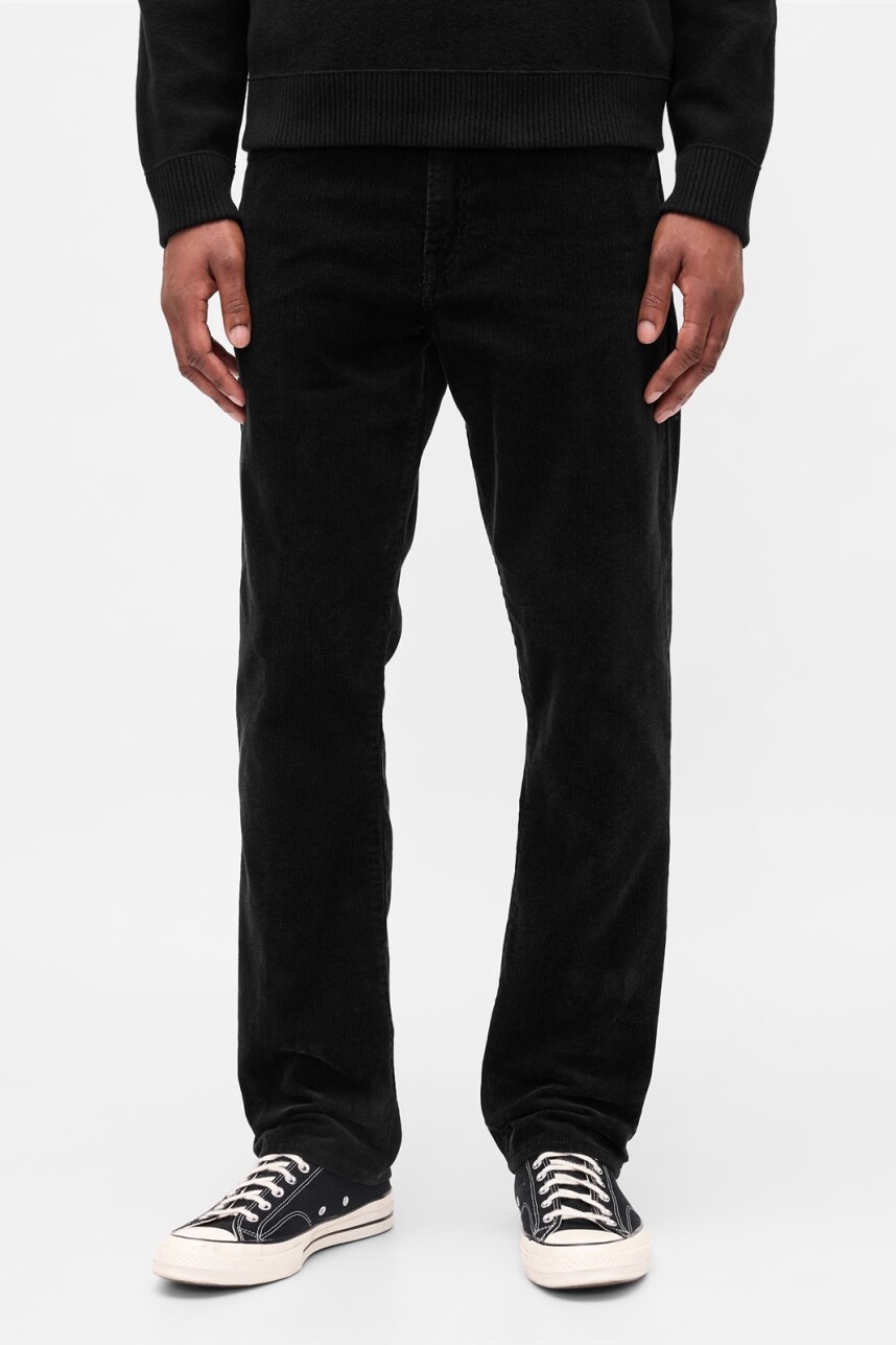 Pantalón De Pana Straight Hombre Black 1