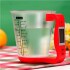 Taza Medidora Graduada 600ml + Balanza + Termometro 3 en 1 Variante Color Rojo