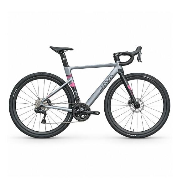 Bicicleta De Ruta Cambios Electrónicos Java Gravel Idra 24v Talle 470mm GRIS