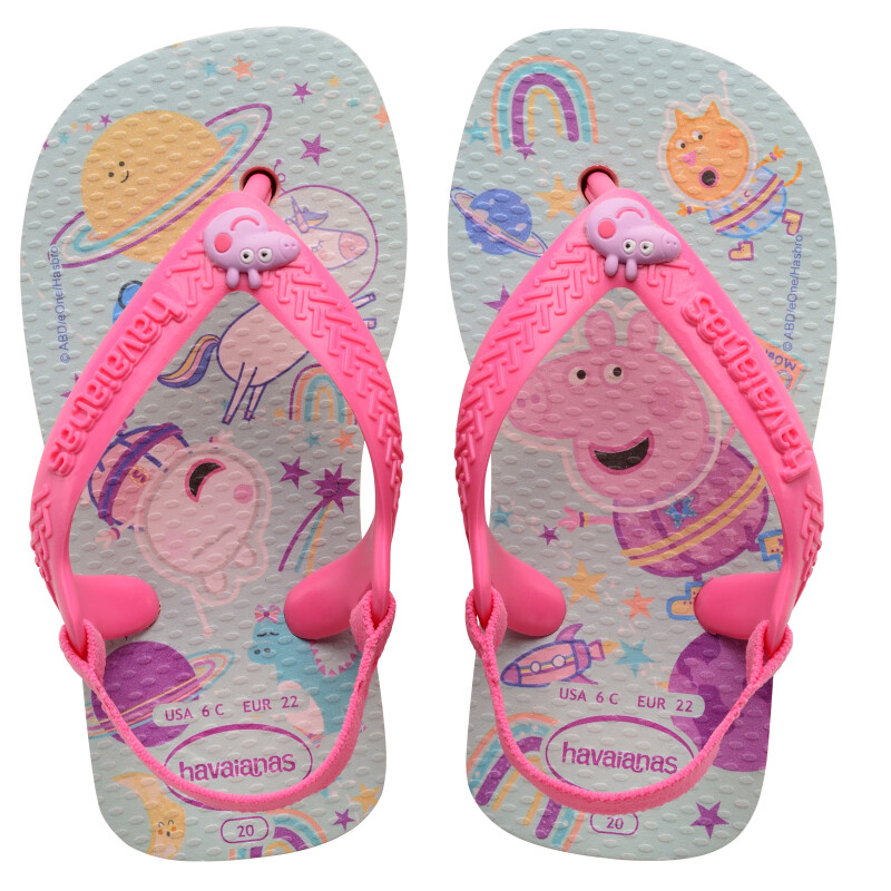 Sandalias Infantiles Havaianas Baby Peppa Pig Rosa Ballet