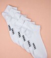Pack x 3 medias cortas de algodón lisas Blanco