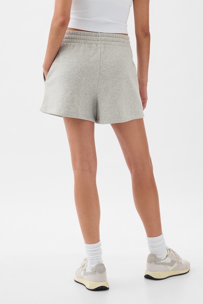 Short Deportivo Fin Felpa Logo Gap Mujer Light Heather Grey B08