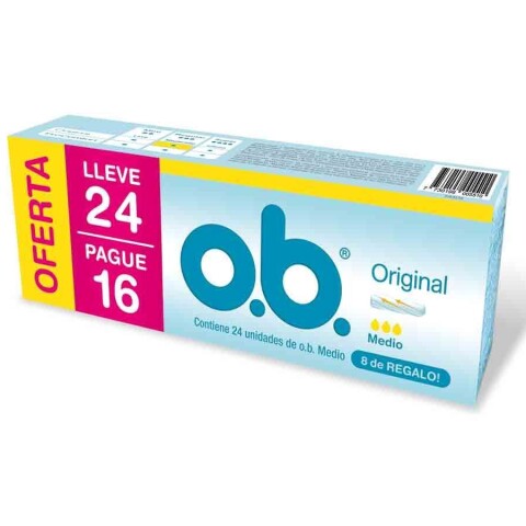Tampones O.B. Medio 24 Unidades Tampones O.B. Medio 24 Unidades