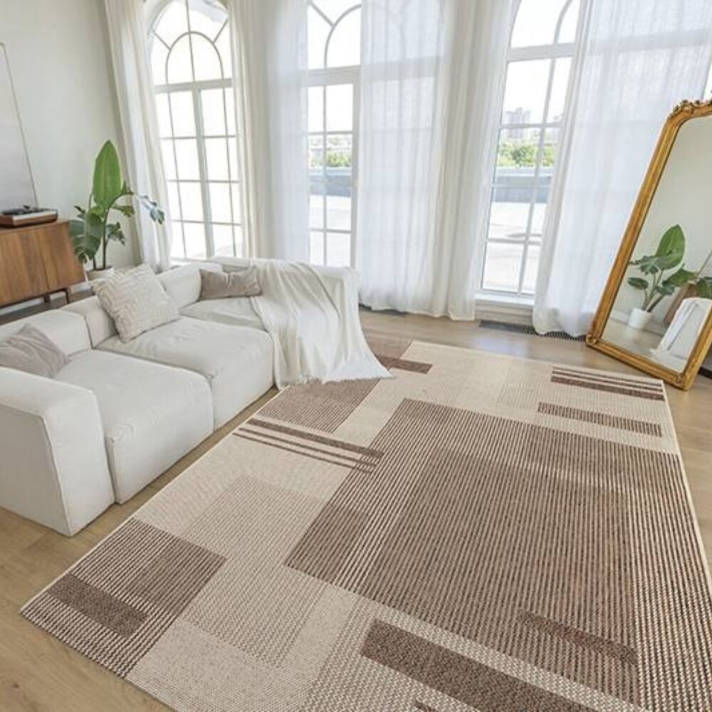 Alfombra moderna Eco-Nature - Painel | 1.50x2.00 m Beige Marrón