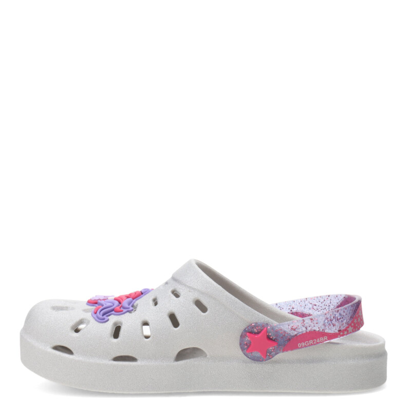 Zuecos Infantiles Barbie Fabuloso Plateado - Lila