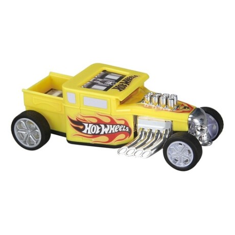 Auto a fricción Hot Wheels Pull Back Racers 13cm Amarillo