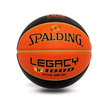 Pelota Oficial Basquet Spalding Tf1000 Negro/Naranja