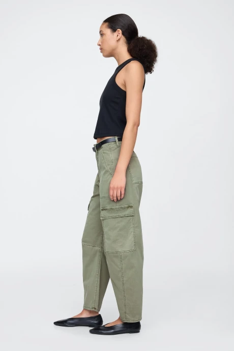 Pantalón Cargo Khaki Barrel Mujer Mesculen Green
