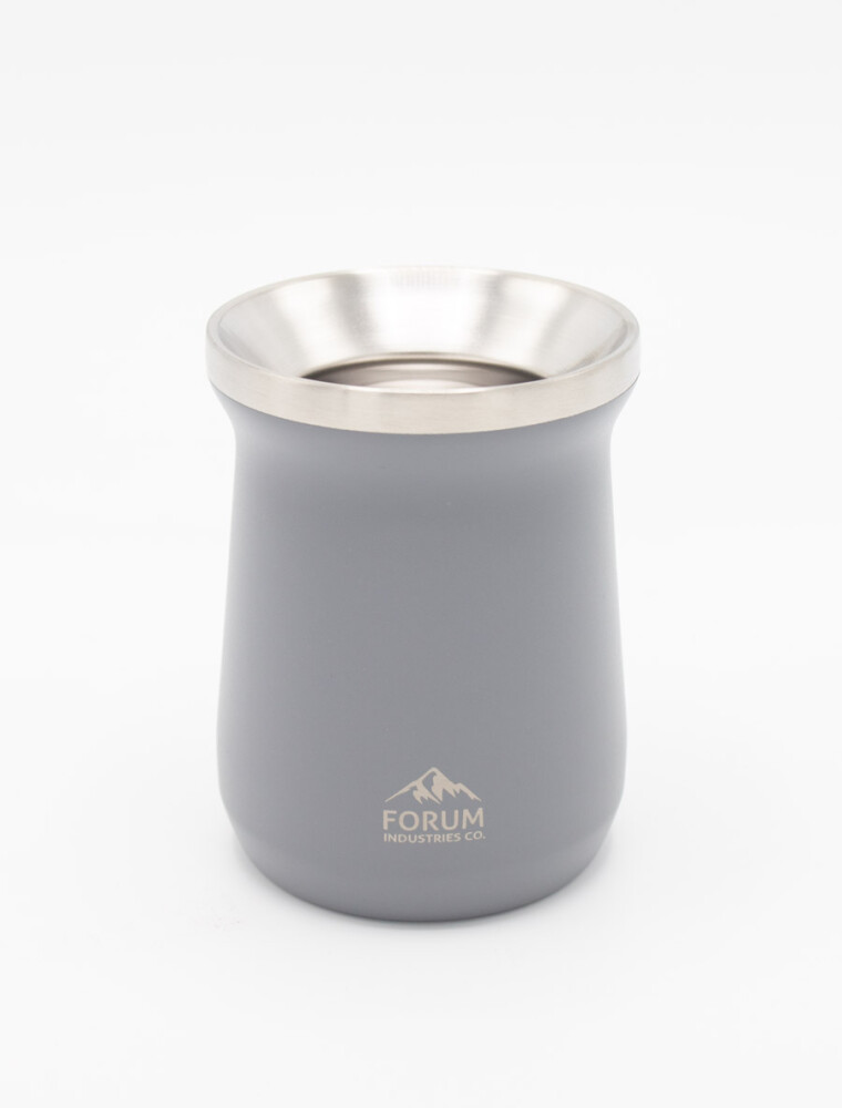 Mate Doble Tapa Acero Inoxidable Gris