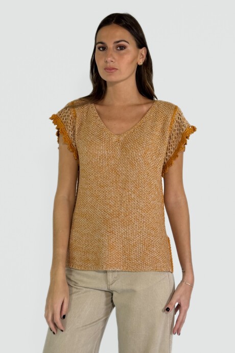 TOP TEJIDO LYRA Mostaza
