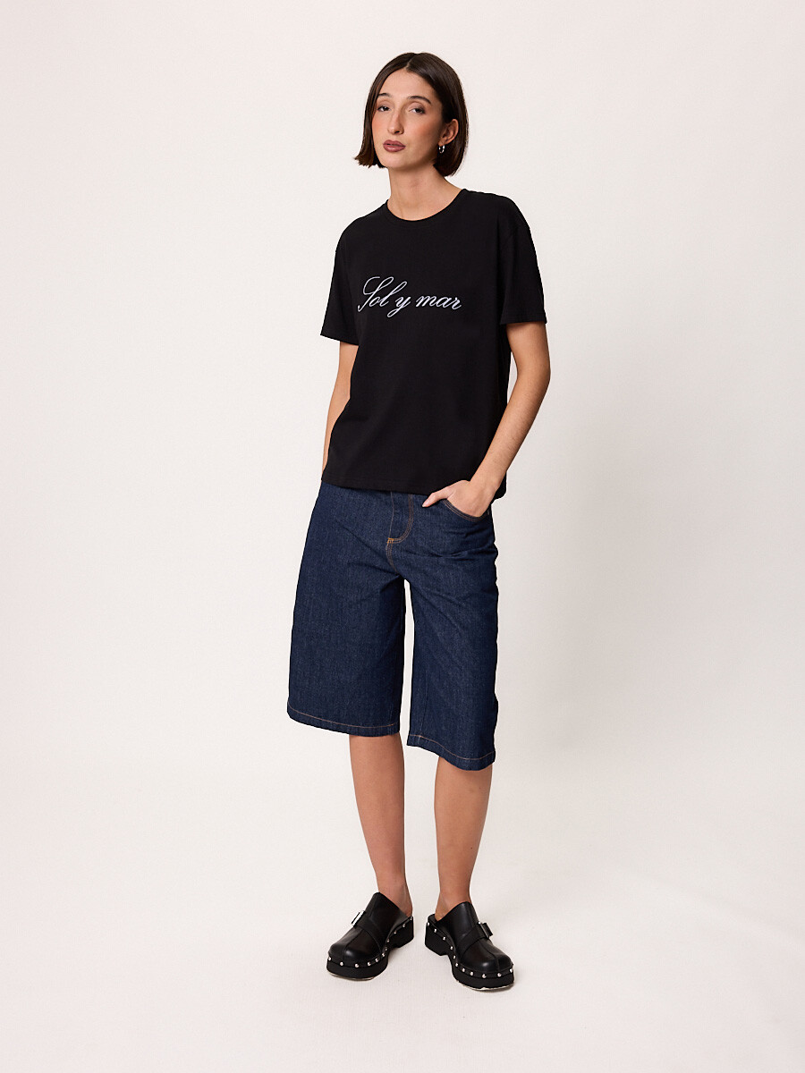 T-SHIRT M/C MARISOL DIXIE Negro