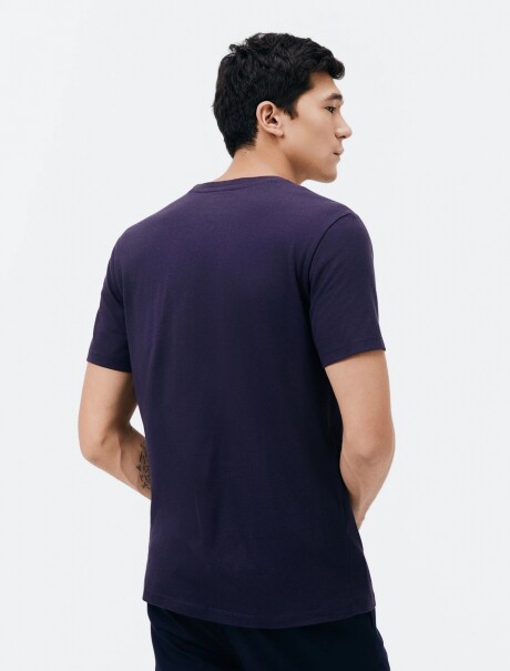 CAMISETA BÁSICA MANGA CORTA AZUL OSCURO