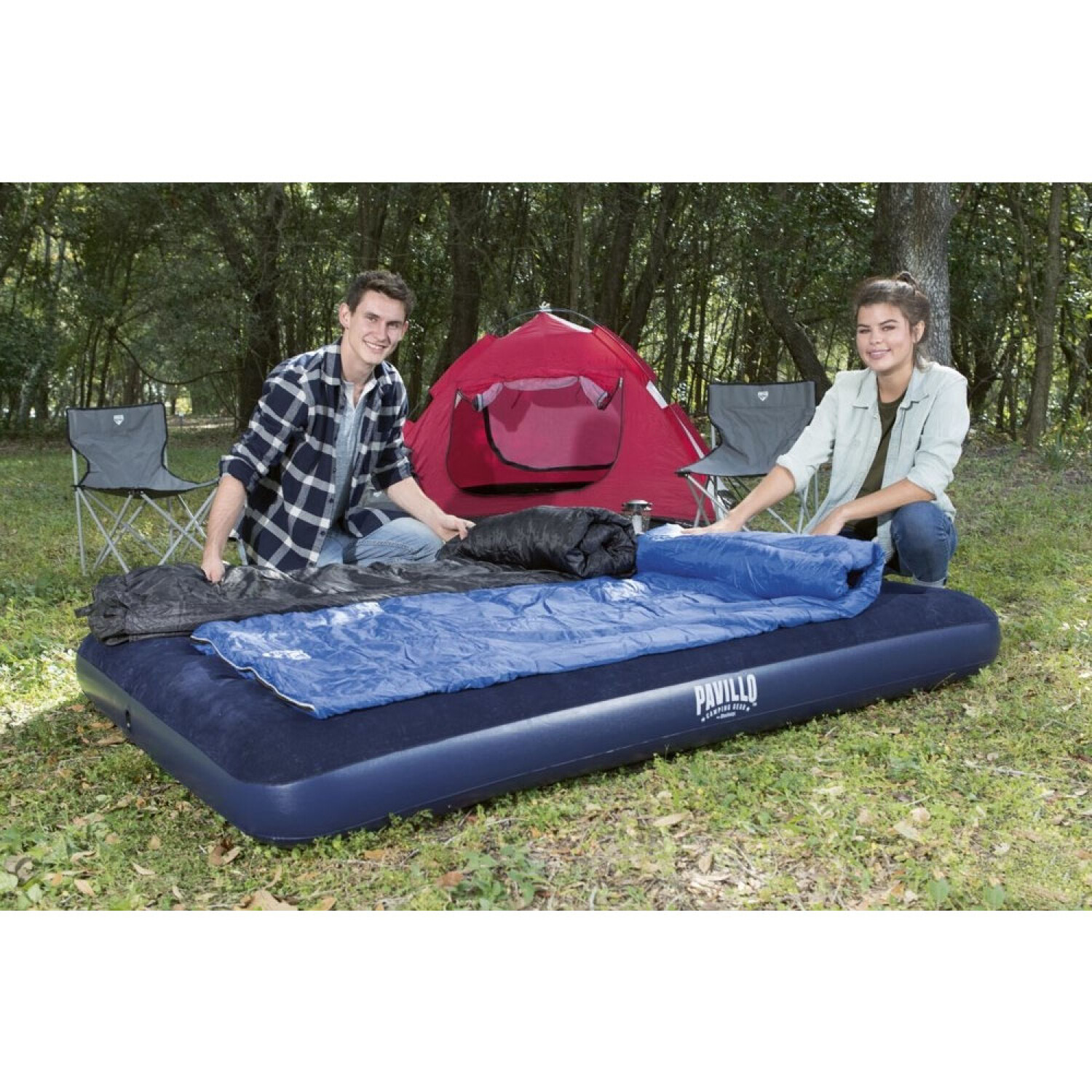 Colchón hinchable camping para 2 personas