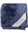 Frazada Flannel 1 Plazas Home Class 150 x 240 cm Azul Marino