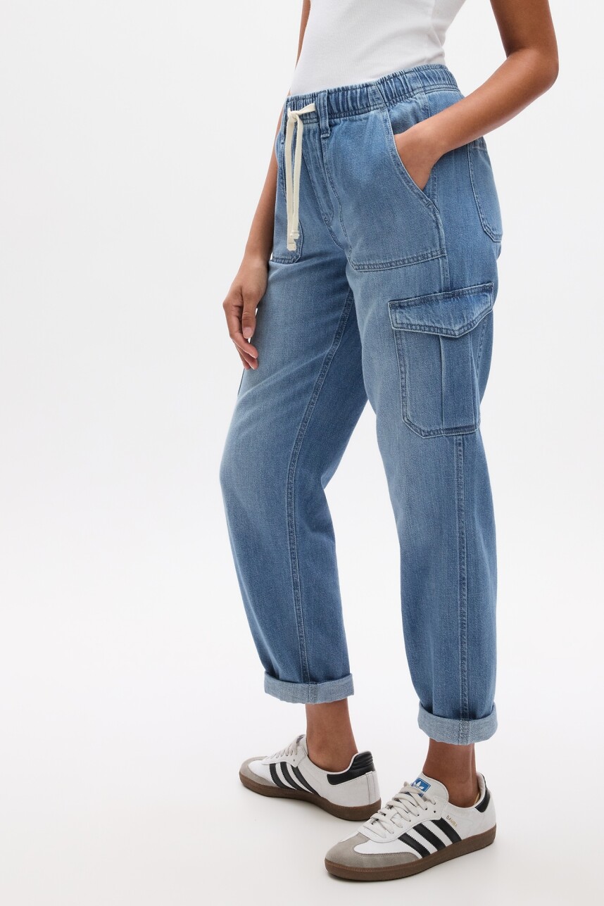 Jean Easy Cargo Mujer Medium Indigo 15