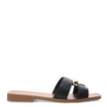 Sandalias de Mujer Bottero Slide con Detalle Metálico Negro