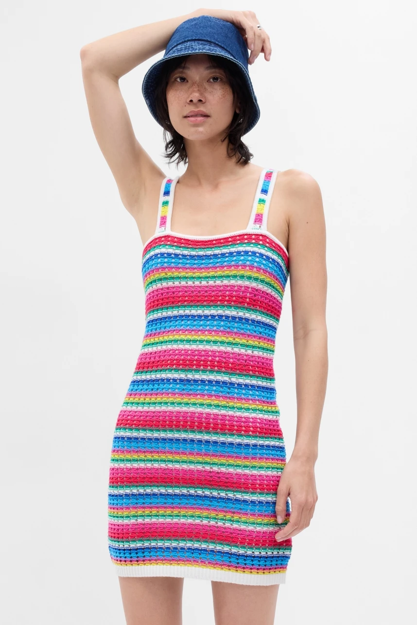 Vestido Crochet Mini Mujer Sp June Crcht Multi