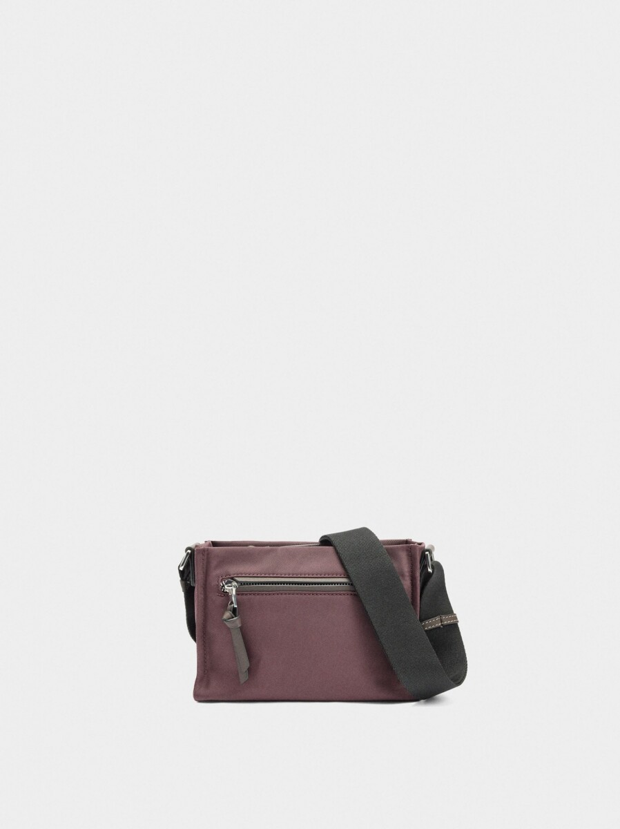 Bolso Bandolera De Nylon S - burdeos 