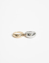 Sets Anillos Metal Set De Anillos Bold Biplating - Dorado