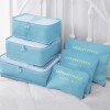 Set de 6 Organizadores de Valija Equipaje para Viaje Azul