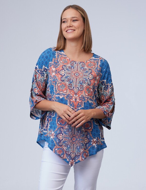 Blusa Print AZUL/MULTI