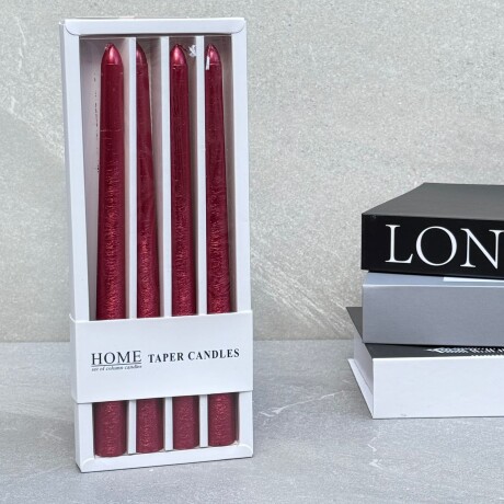 Set 4 Velas Conicas Ligeras 25cm Set 4 Velas Conicas Ligeras 25cm