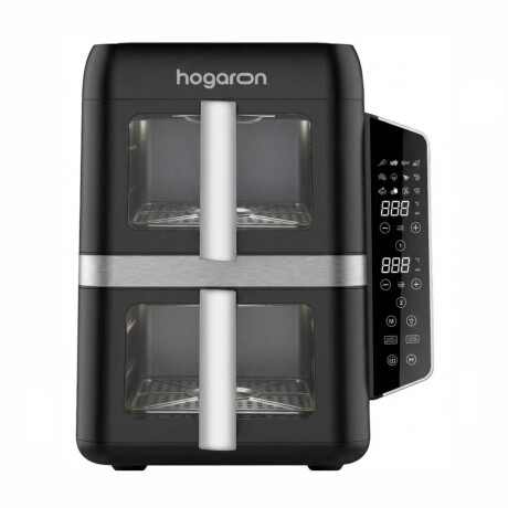 Freidora de Aire Doble Canasto Vertical HOGARON HGAF12DBK 2400W Capacidad 9L Con Panel Digital Y Visor Freidora de Aire Doble Canasto Vertical HOGARON HGAF12DBK 2400W Capacidad 9L Con Panel Digital Y Visor