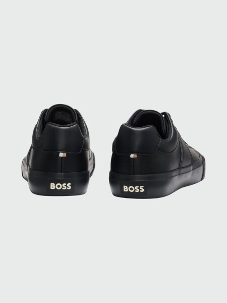 BOSS - Zapatillas Aiden Tenn Grained Negro Opaco