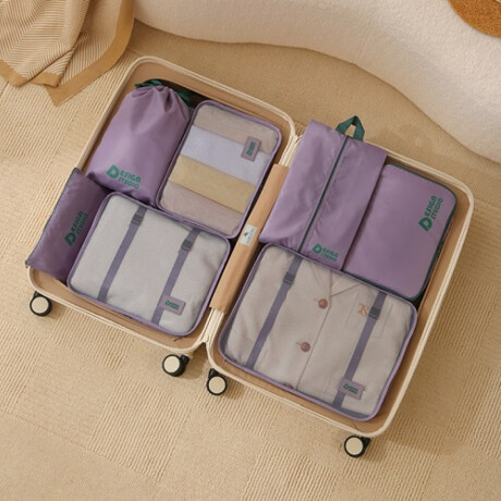 Organizador de equipaje x7 combinado Lila