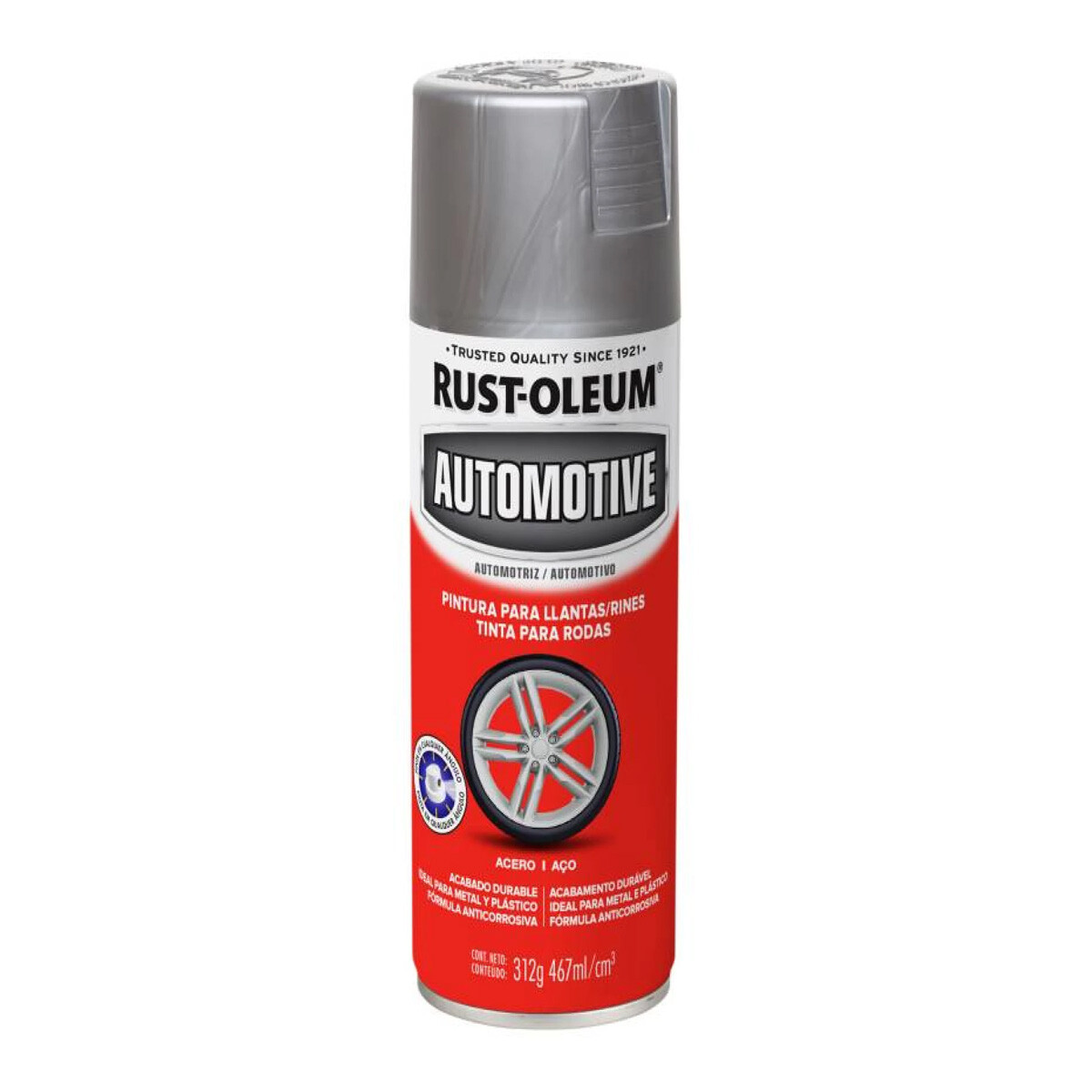 AEROSOL WHEEL AUTO LLANTAS ACERO BRILLANTE RUST OLEUM 