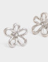 Aros Pasantes Flores Aros Pasantes De Flores - Plateado