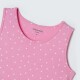 VESTIDO INFANTIL SIN MANGAS ESTAMPADO ROSA