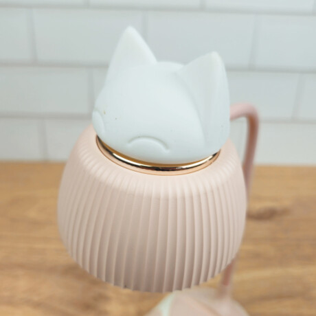 Veladora portátil gatito para escritorio Rosado