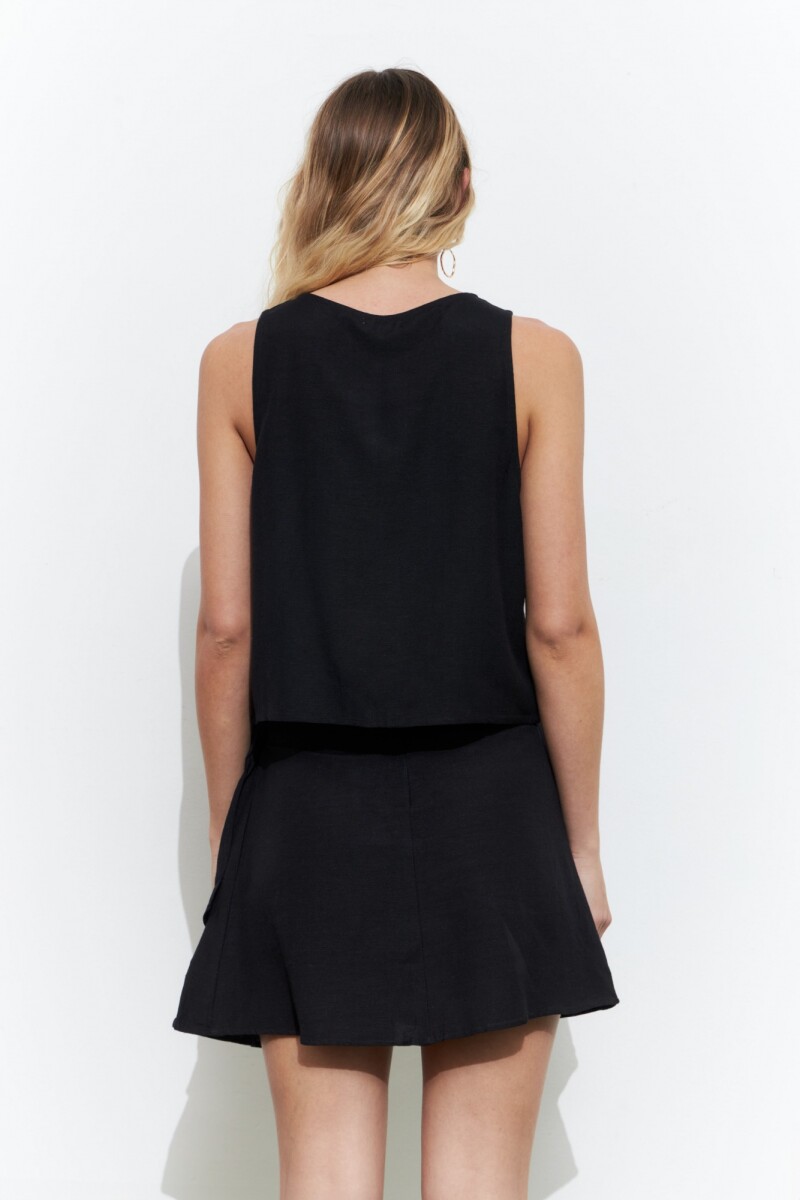 Top con piedras negro