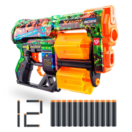 Pistola XShot Skins Dread Lanza C/ 12 Dardos Zuru Verde